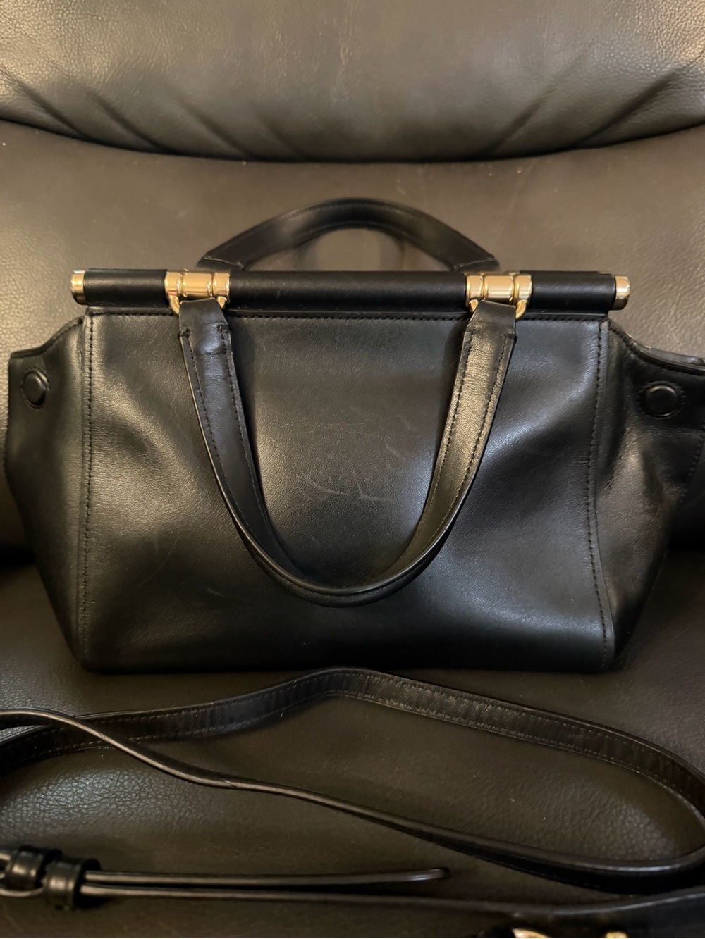Coach Grace 20 Black Leather Bag - Picture 4 of 9